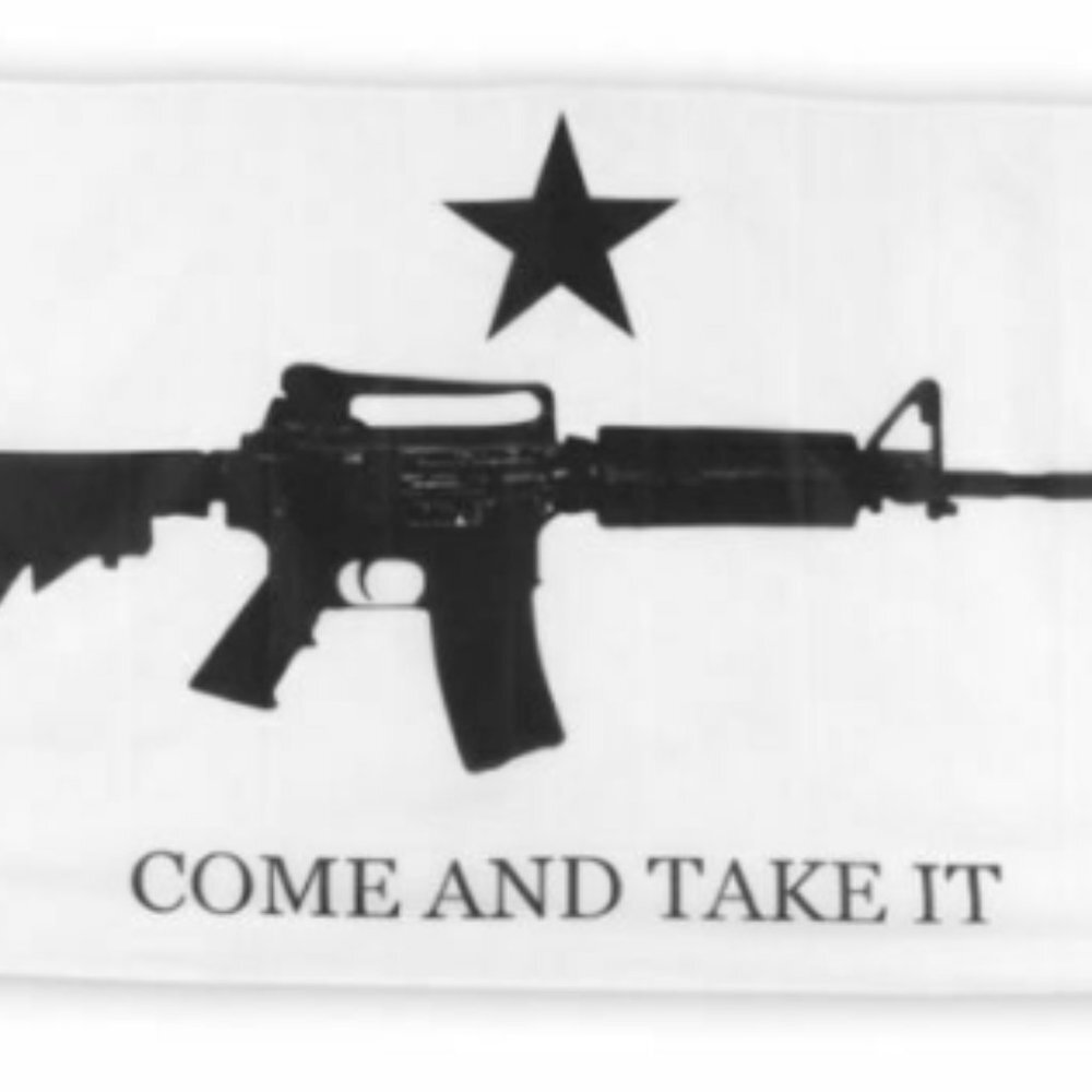 Come and Take it M4 Flag 3'x5' House Banner Brass